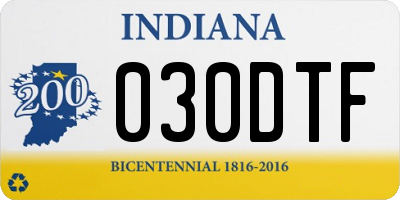 IN license plate 030DTF