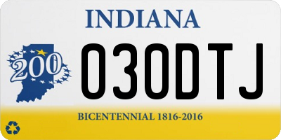 IN license plate 030DTJ
