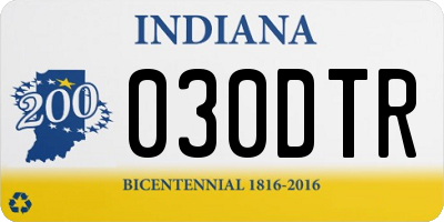 IN license plate 030DTR