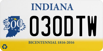 IN license plate 030DTW