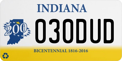 IN license plate 030DUD
