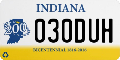 IN license plate 030DUH