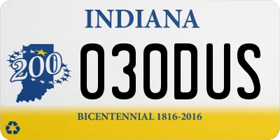 IN license plate 030DUS