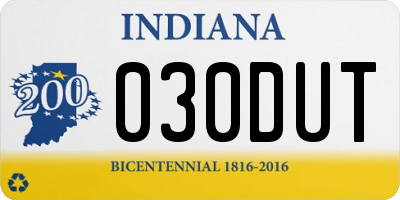 IN license plate 030DUT