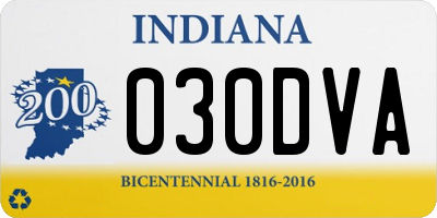IN license plate 030DVA