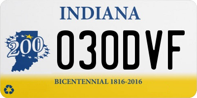 IN license plate 030DVF