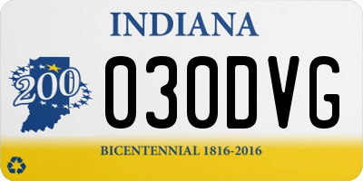 IN license plate 030DVG