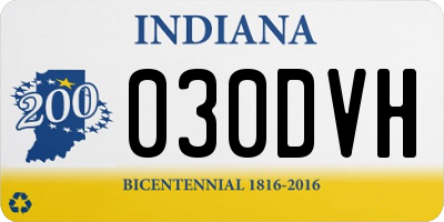 IN license plate 030DVH