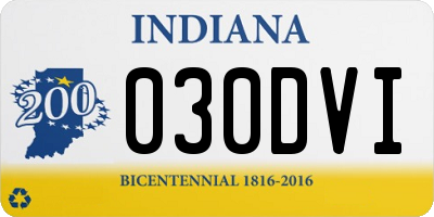 IN license plate 030DVI