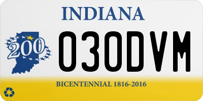 IN license plate 030DVM