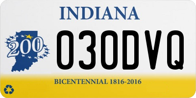 IN license plate 030DVQ