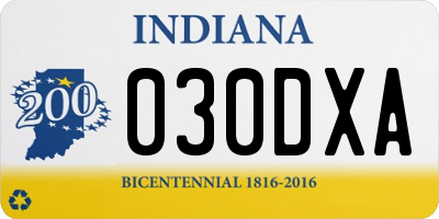 IN license plate 030DXA
