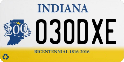 IN license plate 030DXE
