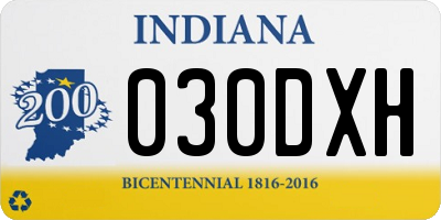 IN license plate 030DXH