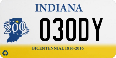 IN license plate 030DY