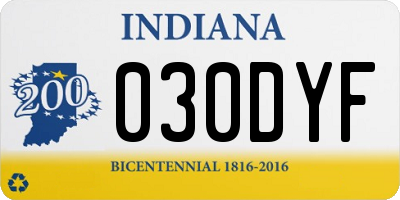 IN license plate 030DYF