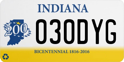 IN license plate 030DYG
