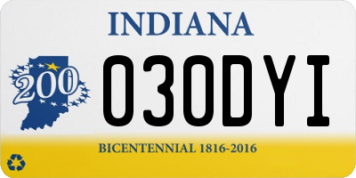 IN license plate 030DYI