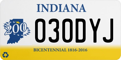 IN license plate 030DYJ