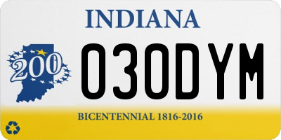 IN license plate 030DYM
