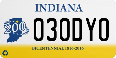 IN license plate 030DYO