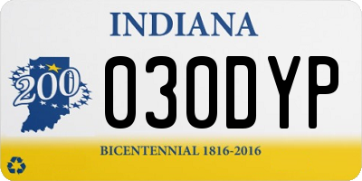 IN license plate 030DYP
