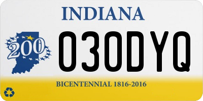 IN license plate 030DYQ