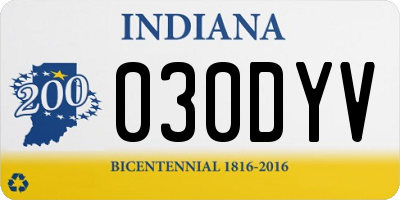 IN license plate 030DYV