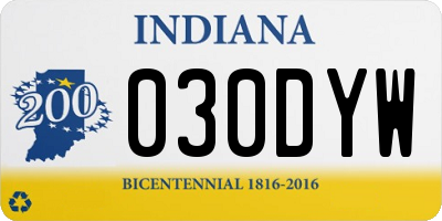 IN license plate 030DYW