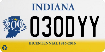 IN license plate 030DYY