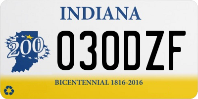 IN license plate 030DZF