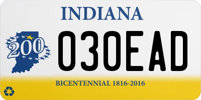 IN license plate 030EAD
