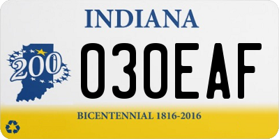 IN license plate 030EAF
