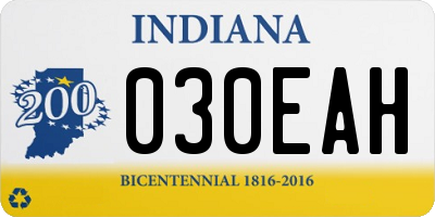 IN license plate 030EAH