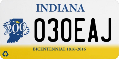 IN license plate 030EAJ