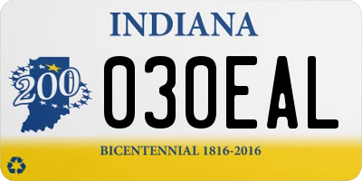 IN license plate 030EAL