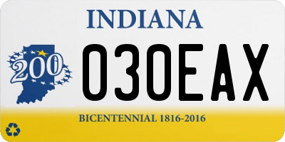 IN license plate 030EAX