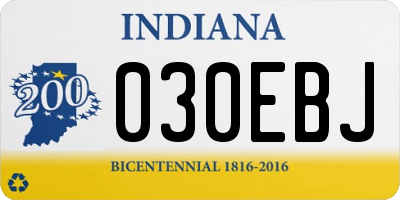 IN license plate 030EBJ