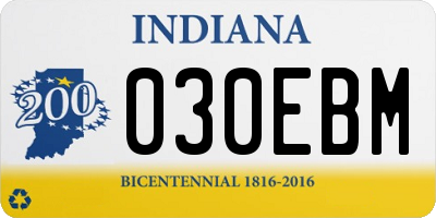 IN license plate 030EBM