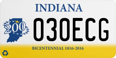 IN license plate 030ECG