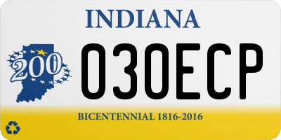 IN license plate 030ECP