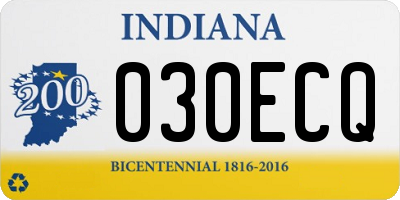 IN license plate 030ECQ