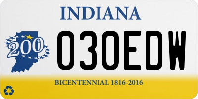IN license plate 030EDW