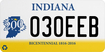 IN license plate 030EEB
