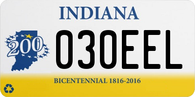 IN license plate 030EEL
