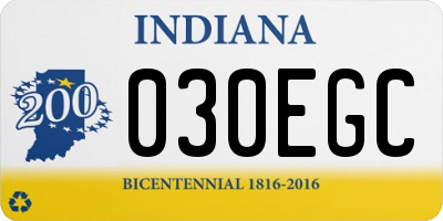 IN license plate 030EGC