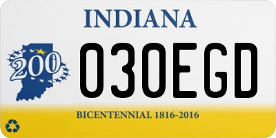 IN license plate 030EGD