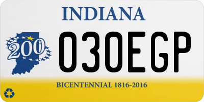 IN license plate 030EGP