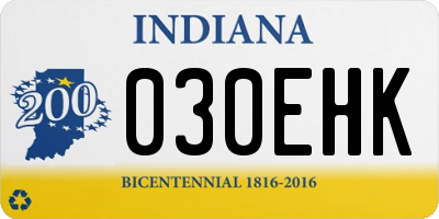 IN license plate 030EHK