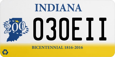 IN license plate 030EII